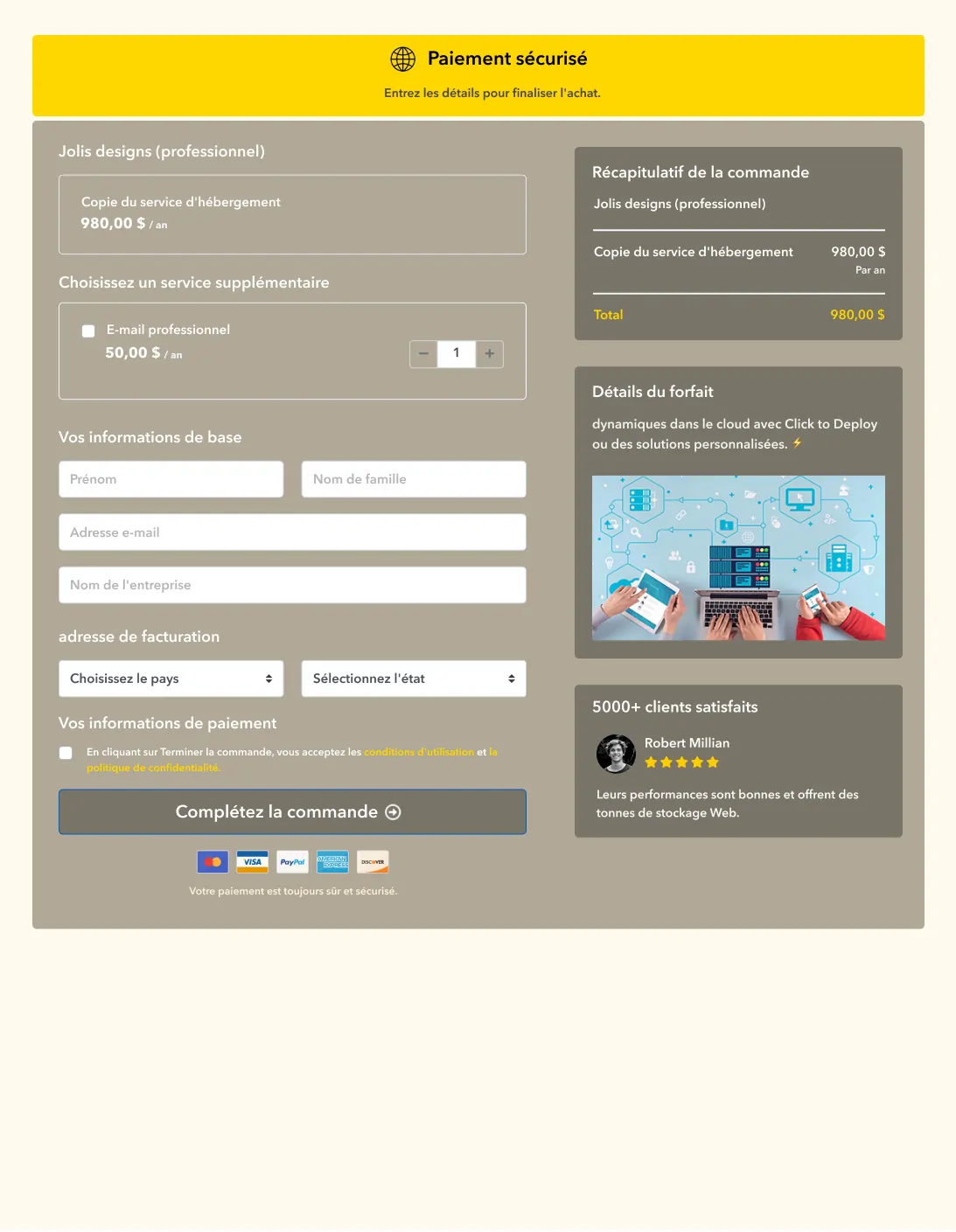 French Checkout Page